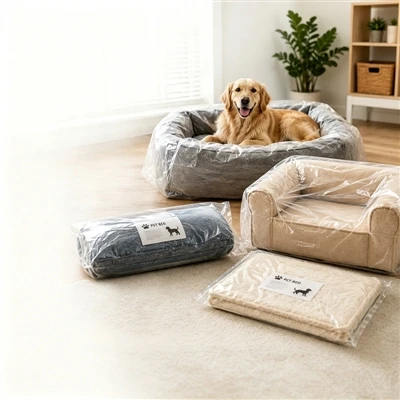 Pet Bed Packaging Solutions with Vacuum Compression Bags