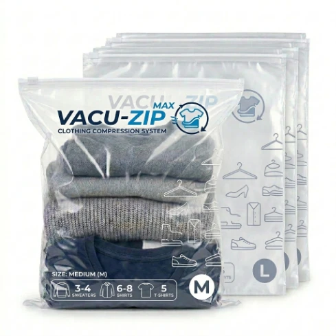Large Resealable Plastic Bags for Clothes