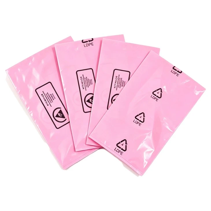 Pink Poly Anti-Static Bags